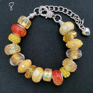 Lampwork Bead Charm Bracelet